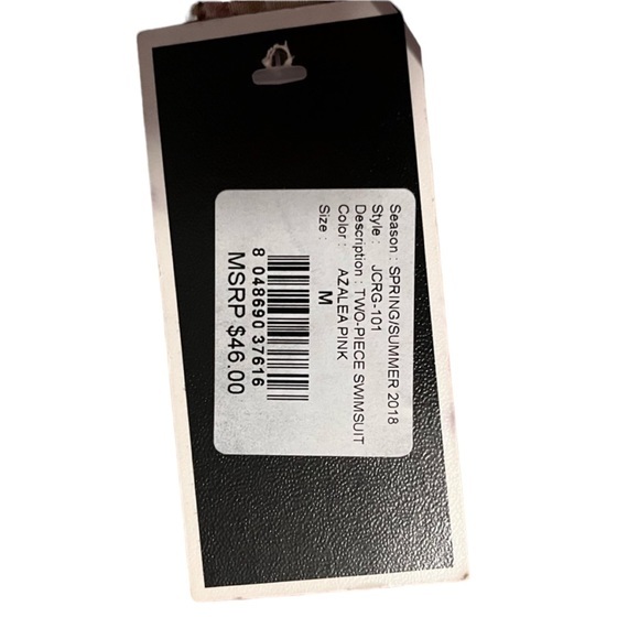 Juicy Couture hot pink and gold racer back bikini top size medium - Picture 5 of 12